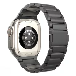   Glide Apple Watch fekete titán fémszíj 42/44/45/49 mm (Series 1-9, SE, Ultra) és 46 mm (Series 10/11)