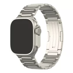   Impulse Apple Watch natúr titán fémszíj 42/44/45/49 mm (Series 1-9, SE, Ultra) és 46 mm (Series 10/11)
