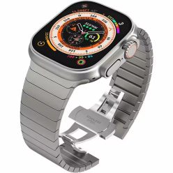 Link Apple Watch natúr titán fémszíj 42/44/45/46/49MM