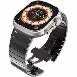 Link Apple Watch fekete titán fémszíj 42/44/45/46/49MM