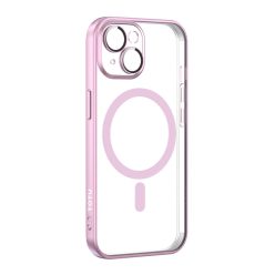   Soft-Jane Series rózsaszín iPhone 15 MagSafe védőtok kameravédő lencsével