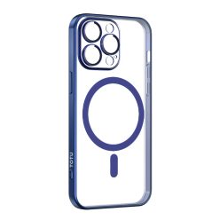  Soft-Jane Series sötétkék iPhone 15 Pro Max MagSafe védőtok kameravédő lencsével