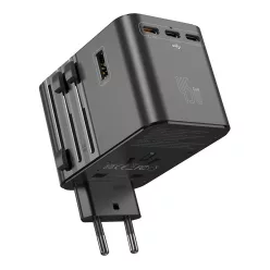   45W 5 portos univerzális világutazó adapter 2xUSB + 3xUSB-C 