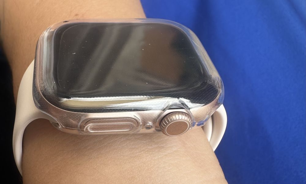 Apple Watch kijelzővédős átlátszó szilikontok
