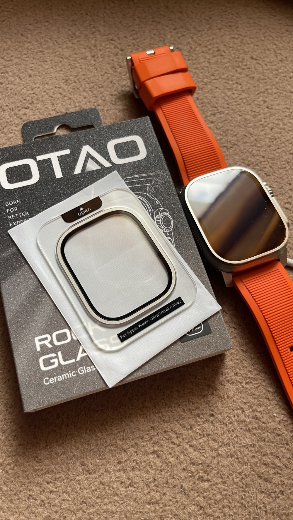   Apple Watch Ultra üvegfólia applikátorral - titánszürke (49MM)

